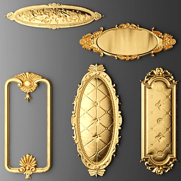 Decorative stucco accents set 3D model image 1 