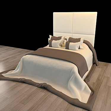 Elegant Kelly Hoppen Bed 3D model image 1 