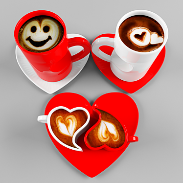 Lovely Heart Cup 3D model image 1 