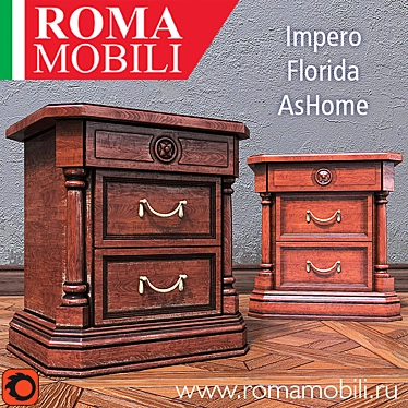 Impero Florida Bedside Table 3D model image 1 