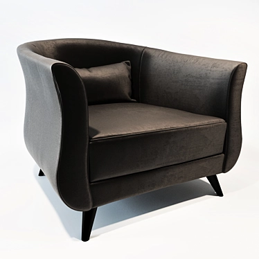 Elegant Elsa Armchair: 89cm x 86cm x 76cm 3D model image 1 