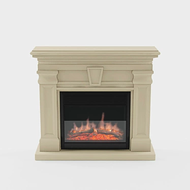 Cozy Ambiance: Real Flame Kellie Fireplace 3D model image 1 