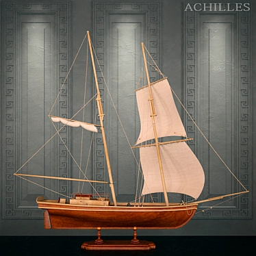 Nautical Elegance: Achilles Sailboat 3D model image 1 