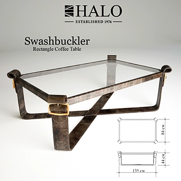 Title: Swashbuckler Coffee Table by Halo Est 3D model image 1 