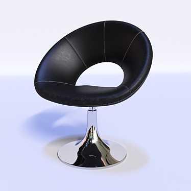 Luxury Leather Ring Chair 3D model image 1 
