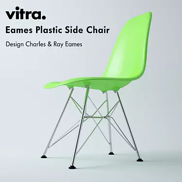 Modern Eames Plastic DSR Chair 3D model image 1 