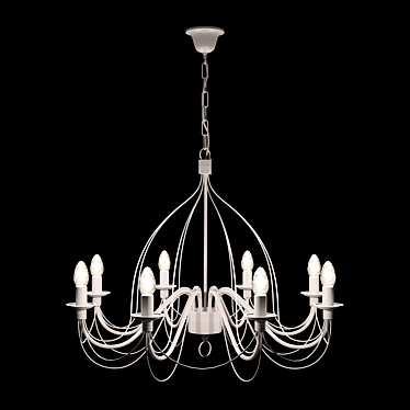 Elegant Bianco Antico Chandelier 3D model image 1 