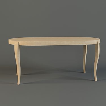 Elegant Oval Dining Table 3D model image 1 