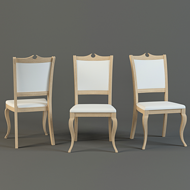 Elegant Dining Chair, Malaysian Furniture 3D model image 1 