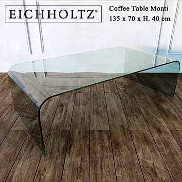 Elegant Glass Coffee Table 3D model image 1 