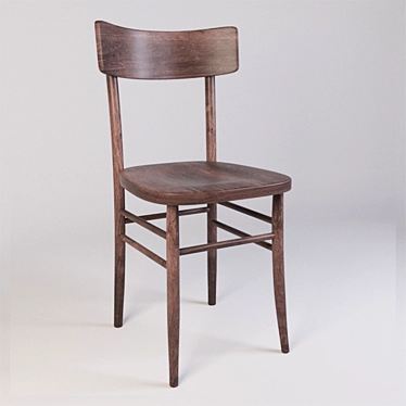 Elegant Vienna Chair 3D model image 1 