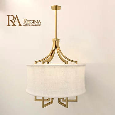 Regina Andrew Gold Chandelier: Elegant and Timeless 3D model image 1 