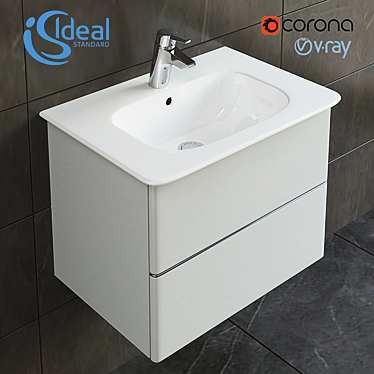 Modern ACTIVE Washbasin - Perfect for any Bathroom 3D model image 1 