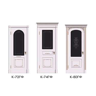 Title: Andreevsky Door Collection: K-72GF, K-74GF, K-80GF 3D model image 1 