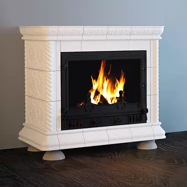 Russian Ceramic Fireplace 3D model image 1 