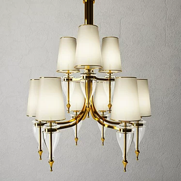 Majestic T410 Chandelier - Elegant Italian Design 3D model image 1 