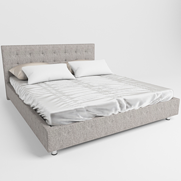 Elegant Eric's Bed 3D model image 1 