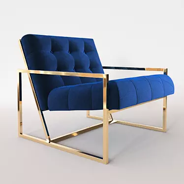 Gilded Glam: Jonathan Adler Goldfinger Armchair 3D model image 1 