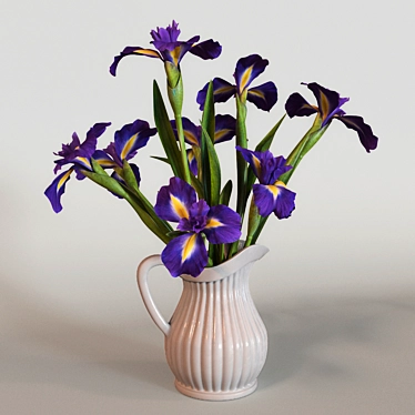Iridescent Iris Bouquet 3D model image 1 