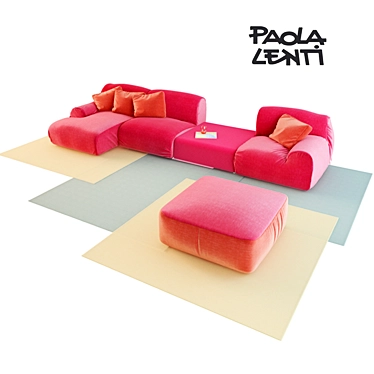 Title: Paola Lenti Modern Lounge Set 3D model image 1 