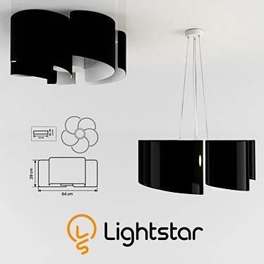 Modern Lightstar Simple Light 811 3D model image 1 