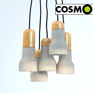 Nordic Timber Pendant Lamp 3D model image 1 