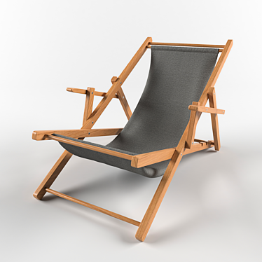 Elegant Graceful Deckchair 3D model image 1 