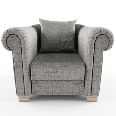 Real Size Armchair 3D model image 1 