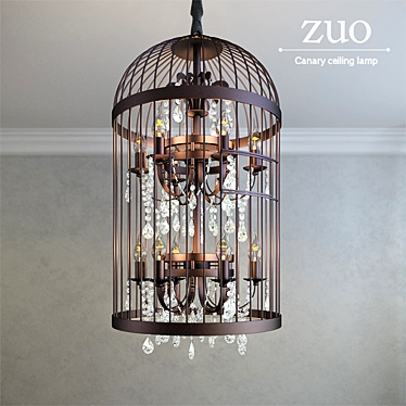 Vintage Birdcage Chandelier 3D model image 1 