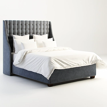 Luxurious Bed with Envy Headboard 3D model image 1 