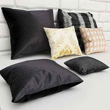 Dreamy Comfort: Plush Pillows 3D model image 1 