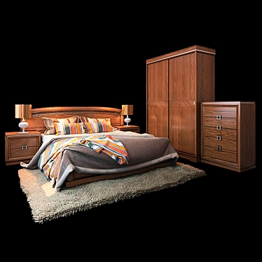 Elegant NORA Bedroom Set: Monrabal Chirivella, Spain 3D model image 1 