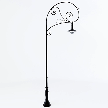 Vintage 1850's Light Post 3D model image 1 