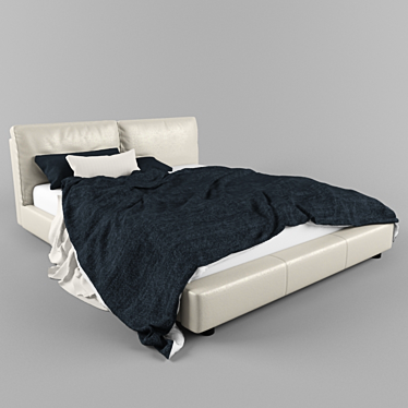 Luxury Italian Bed: Massimosistema 3D model image 1 