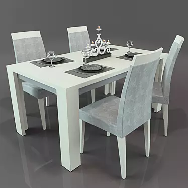 Perfecta Ivory: Italian Living Room Furniture 3D model image 1 