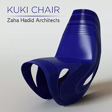 Indigo Fold Chair by Zaha 3D model image 1 