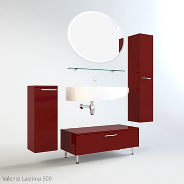 Lacrima 900: Artful Bathroom Basin 3D model image 1 