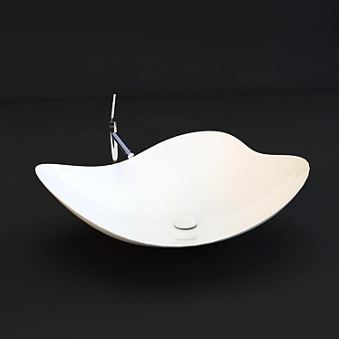 Modern Rustic Ceramic Sink 3D model image 1 