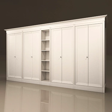 Sophisticated Ivory Classic Cupboard 3D model image 1 