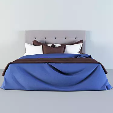 Pufetto Ferrara Bed: Elegant and Spacious 3D model image 1 