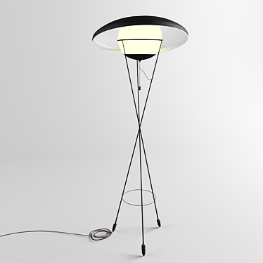 Vintage Italian Floor Lamp 3D model image 1 