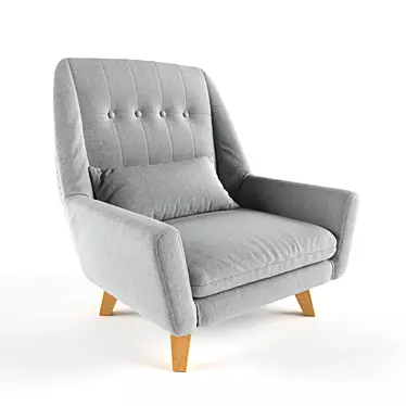 Nordic Elegance Armchair 3D model image 1 