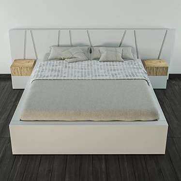 Eco Dream Bed: The Perfect Sustainable Sleep 3D model image 1 