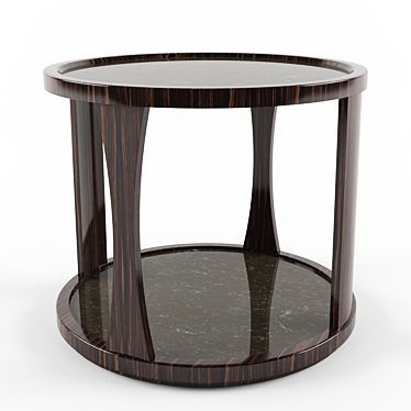 Exquisite Ebony Stone Top Table 3D model image 1 