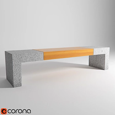 Elegant Giada Bench: Perfect for Any Space 3D model image 1 