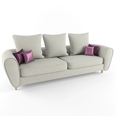 Cozy and Stylish Fabric Sofa 3D model image 1 