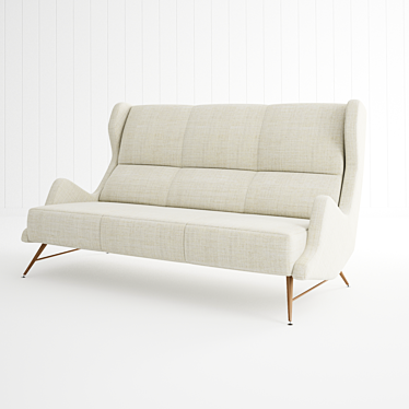 Elegant Wing Sofa 3D model image 1 