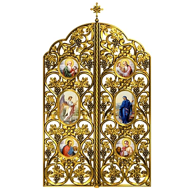 Royal Gate: Iconostasis Centrepiece 3D model image 1 