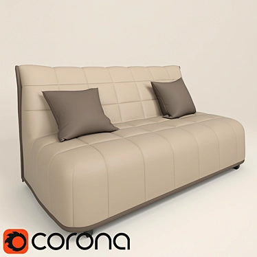 Sleek Model 018 Sofa 3D model image 1 