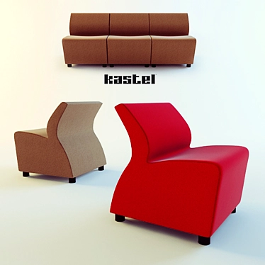 Kasual Kastel Italian Chair 3D model image 1 